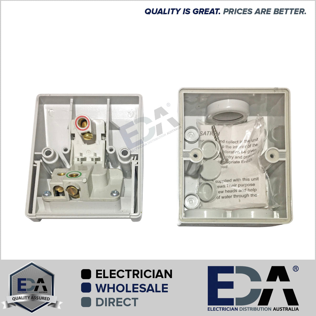 15A Mini Weatherproof Waterproof Single GPO Power Point 15 Amp Socket Outlet