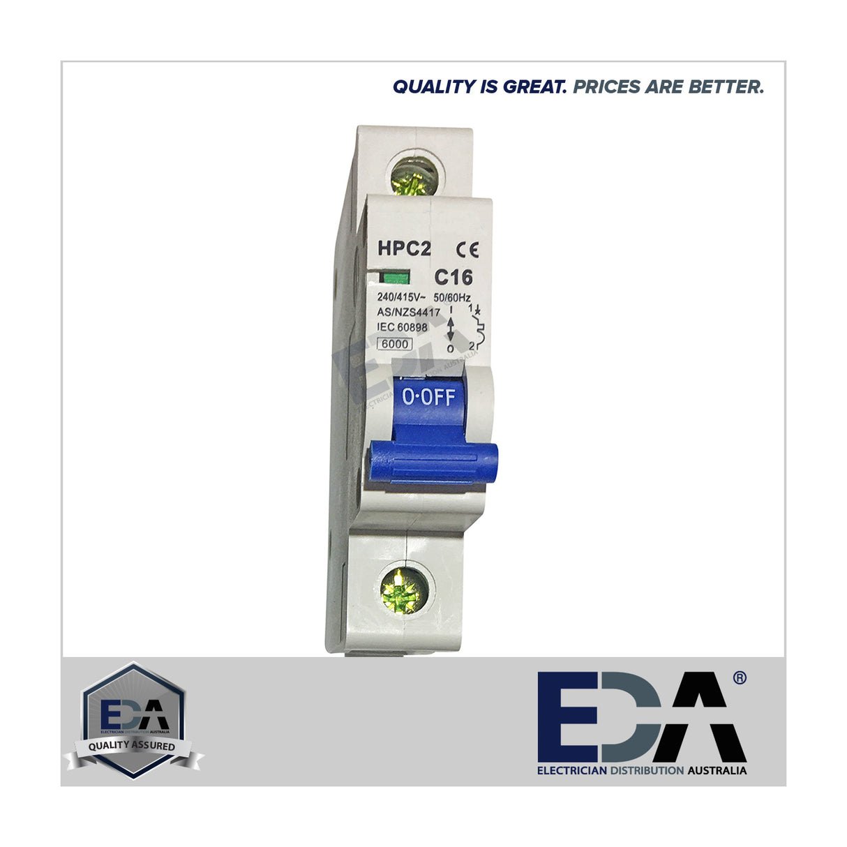 16 AMP MCB Miniature Single Pole Circuit Breaker 6KA For Switchboards Amp