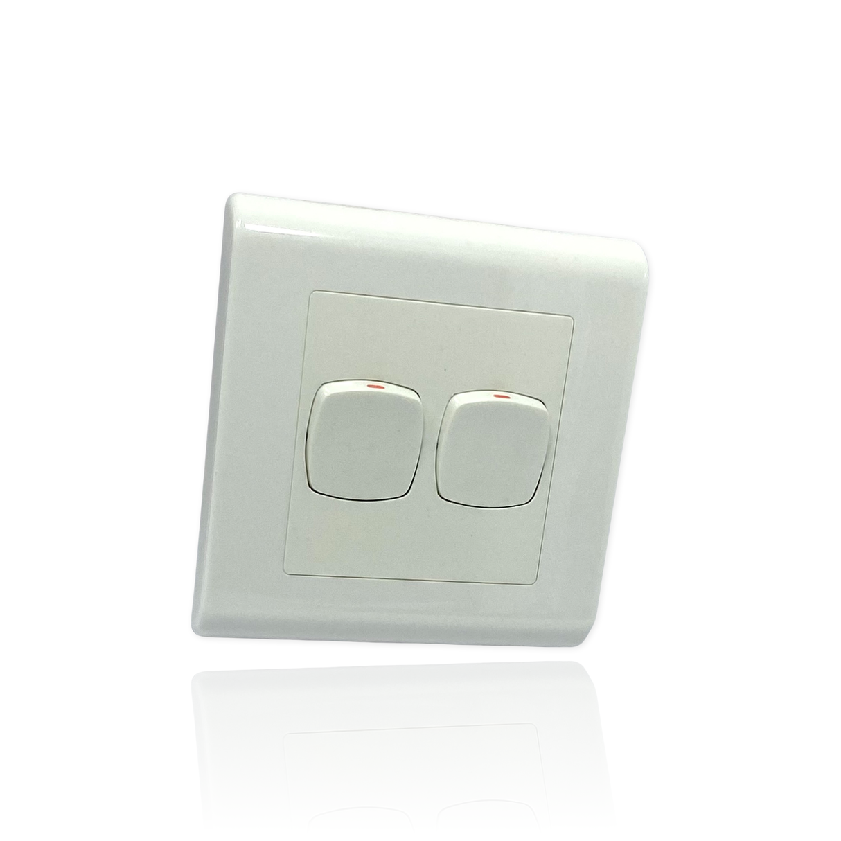 2 Gang Light Switch Large Dolly Euro Style LARGE Plate Two Easy To Switch