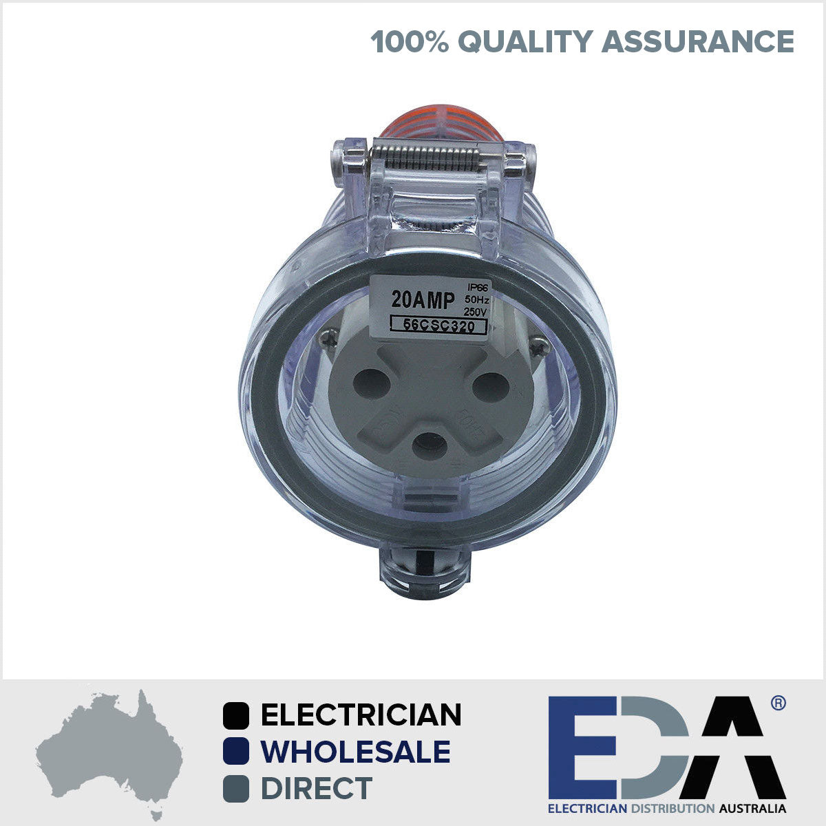 20A Amp PLUG & Socket Extension 3 Pin Round Pin 240 v