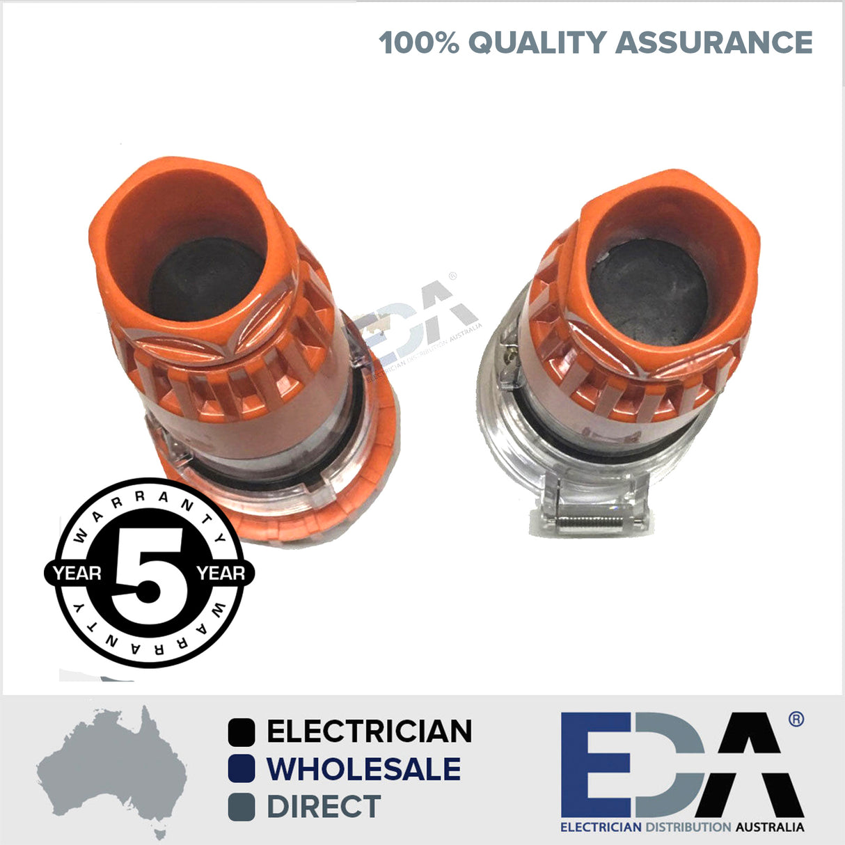 3 pin round PLUG & EXTENSION 240V 32A Amp IP66 Weatherproof 1 of each