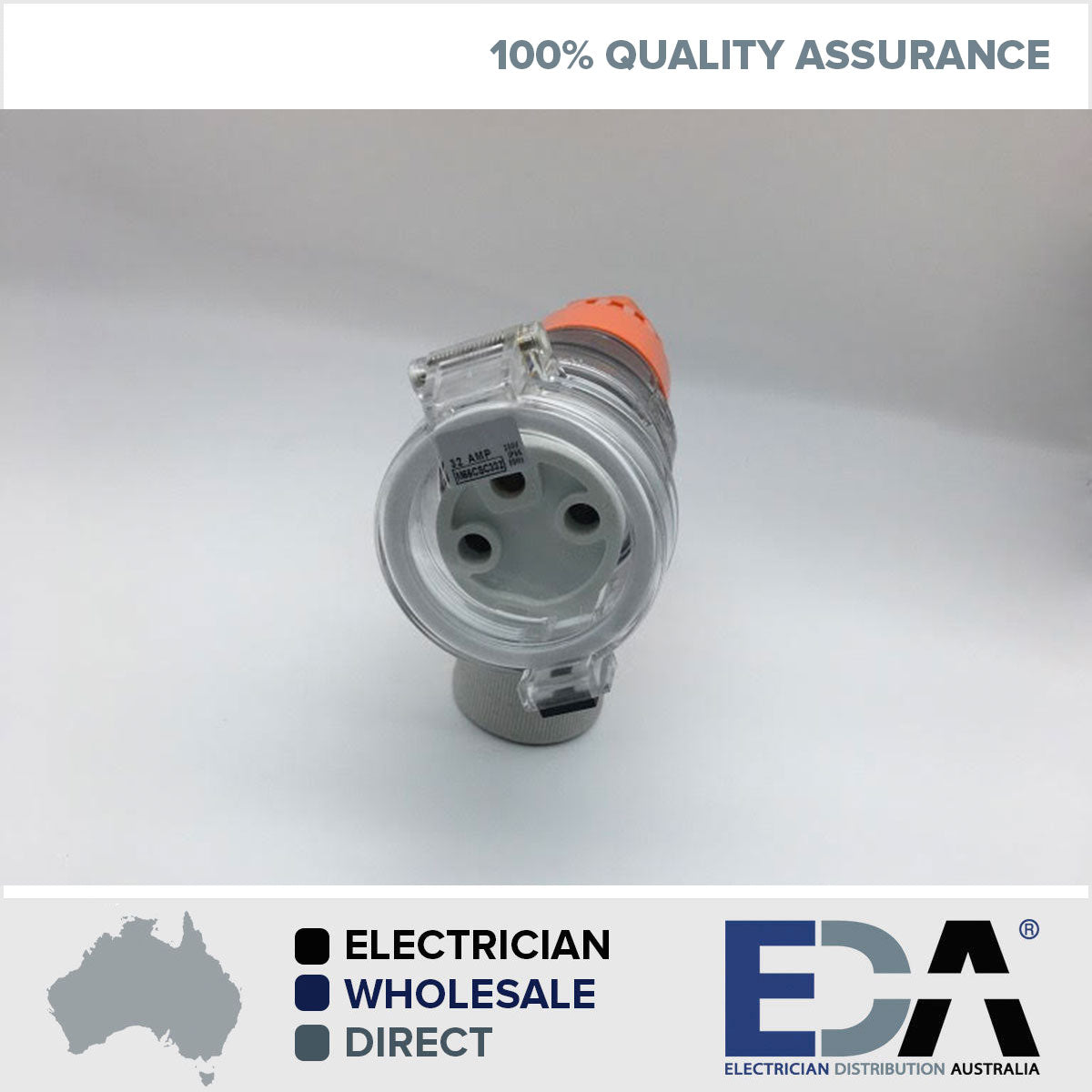 20A Amp 3 Round pin 240V IP66 Weatherproof Socket Extension Single Phase NEW