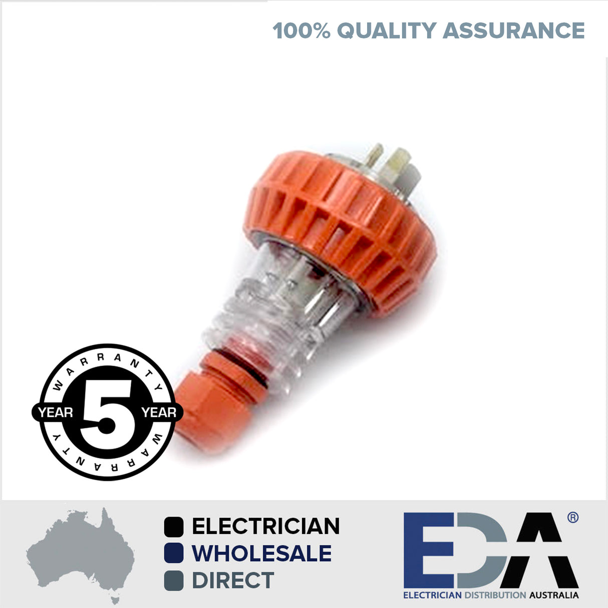 15 Amp Switched Socket Outlet Industrial Weatherproof 3 Pin IP66 With Plug Male