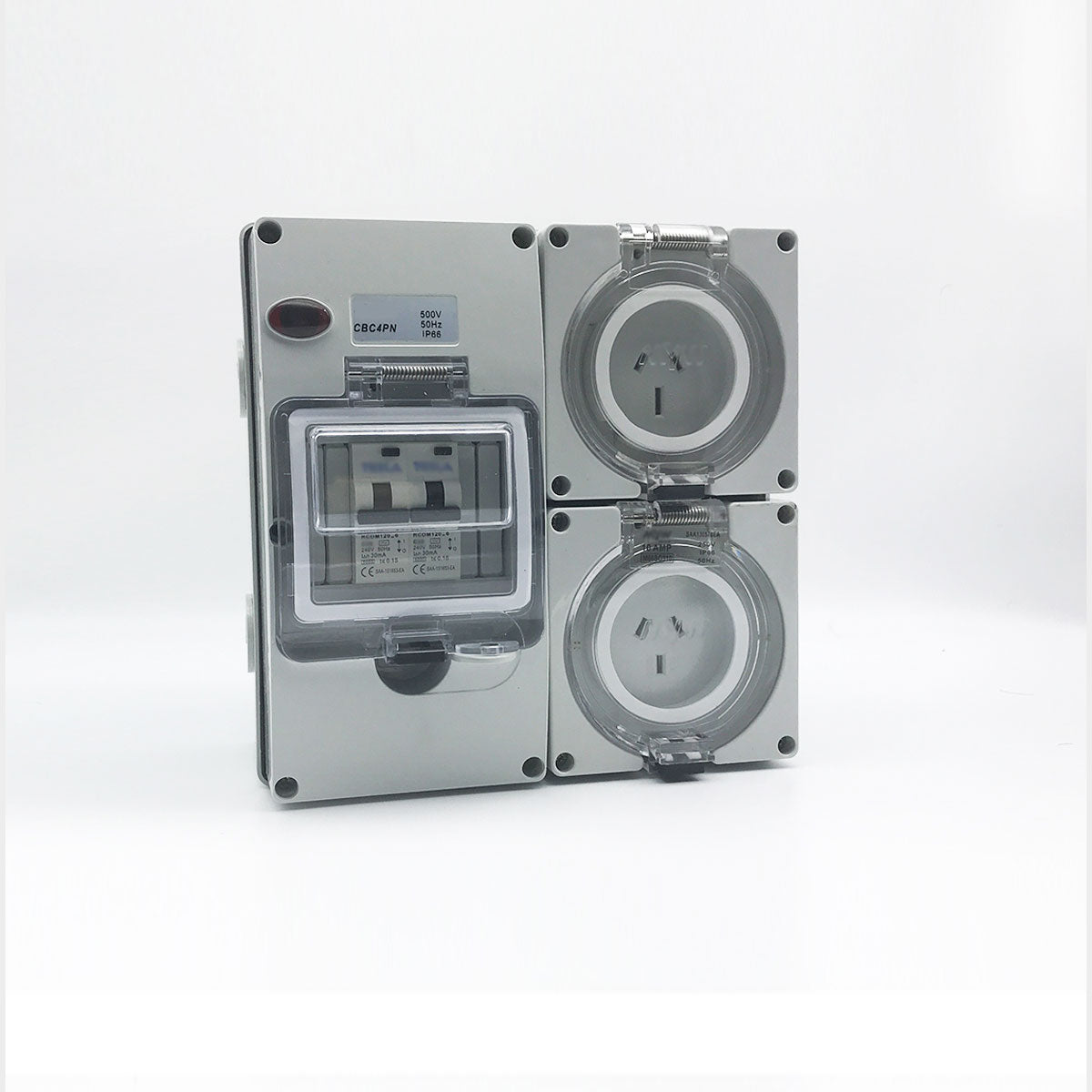 3 pin 10 & 15 Amp Socket RCD Combination Outlet 4 Pole Switchboard IP66 6ka RCBO