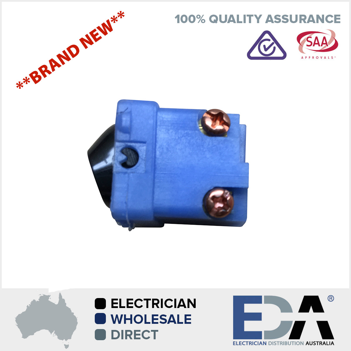 Black "DOUBLE POLE" Switch Mechanism 10 Amp Mech clipsal Compatible