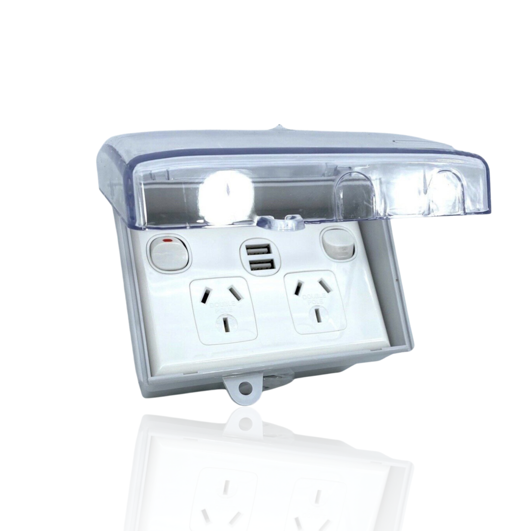 Double Pole USB External Double Power Point