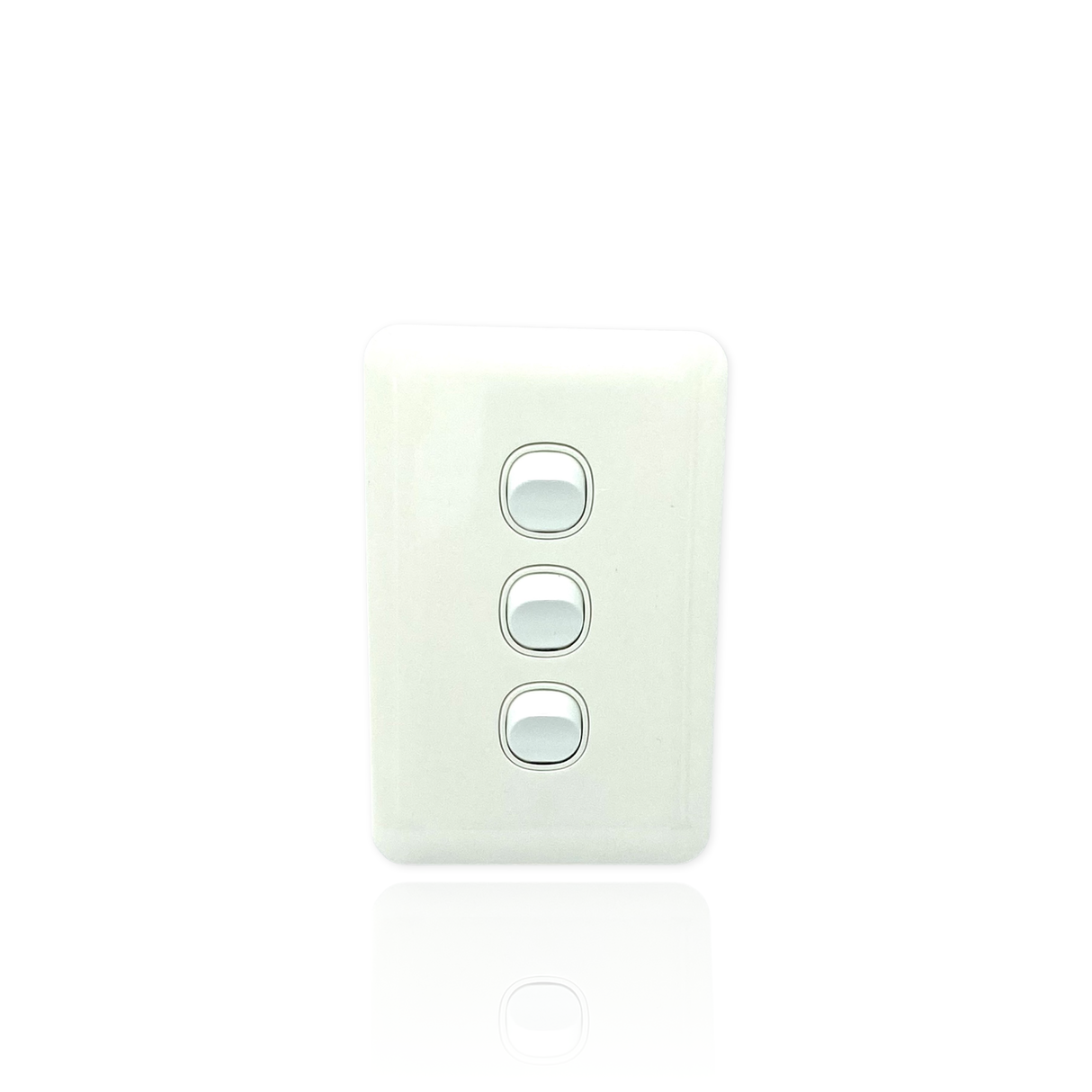 Slim Wafer 3 Gang Switch GPO White Bakelight Slimline Electrical