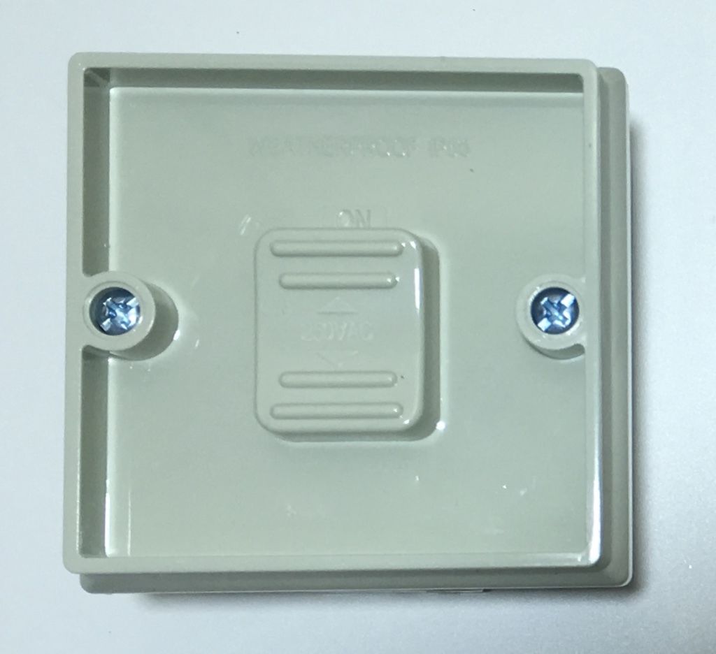 Weatherproof Light Switch External 15 Amp Single 1 Gang IP 66 Rated Outdoor