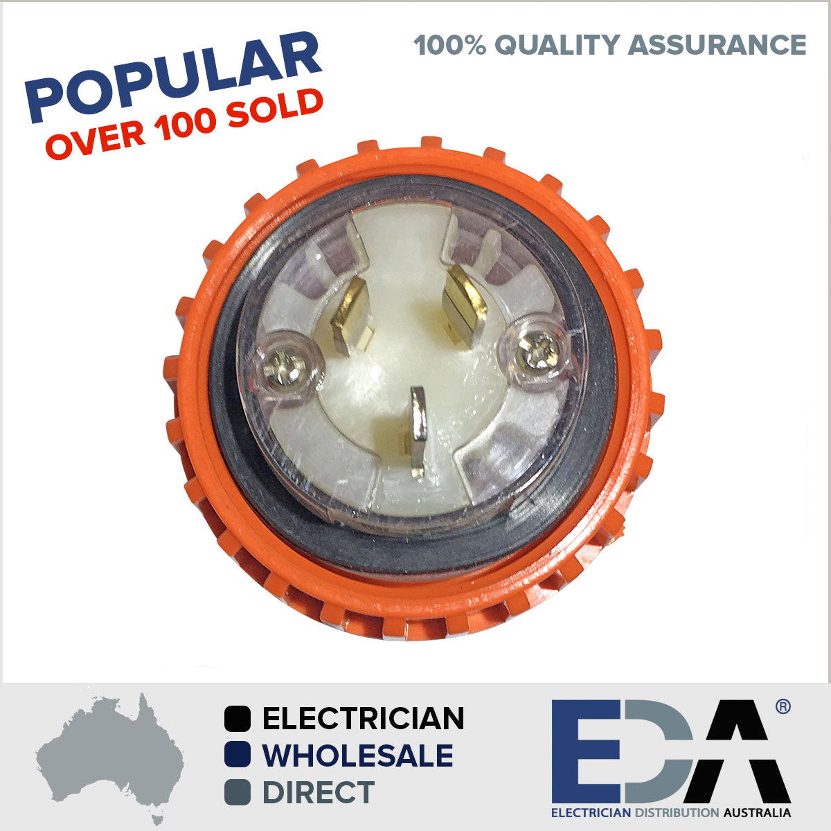 10 Amp 3 Pin IP66 Rated Industrial Weatherproof Male Plug Top – EDA Online