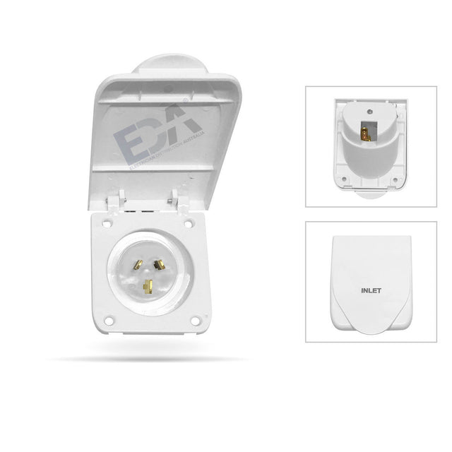 NEW Caravan 10 Amp Power Inlet for Motor home and RV 240V Electrical S ...