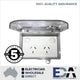 Outdoor Weatherproof Double GPO Powerpoint With Clear Lid Box Lock - 2 ...