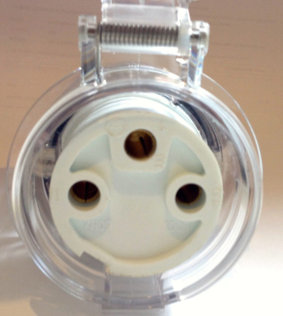 32 Amp Extension 3 pin Round Pin Socket 240V IP66 Weatherproof Single ...