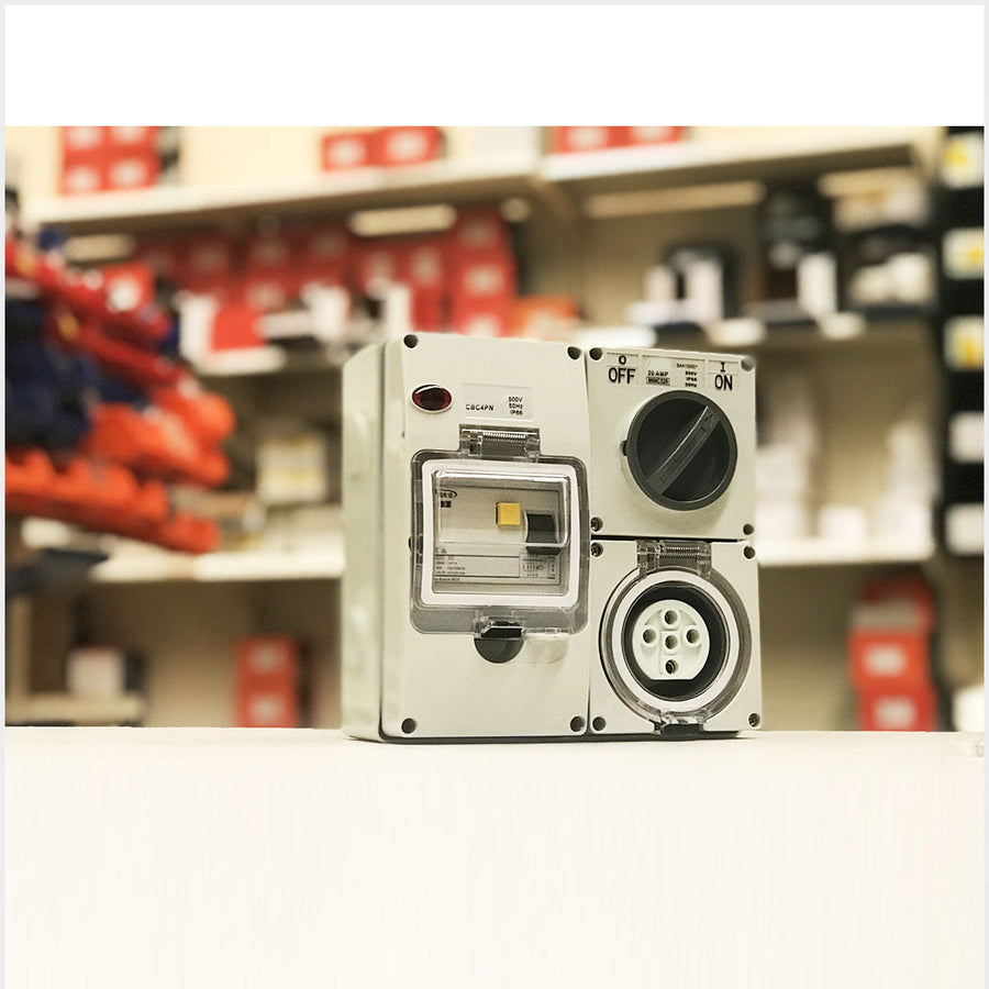 5 pin 20 Amp Switch Socket 63A RCD Combination Outlet 4 Pole Switchboa ...
