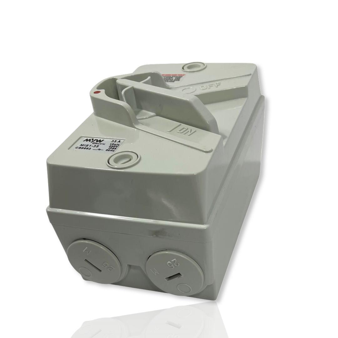 35A Isolator Switch Mini Weatherproof IP66 Single Phase 240v Isolating ...
