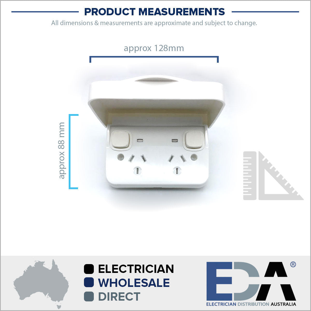 Lockable Data Outlet Outdoor Weatherproof Double GPO Powerpoint With Clear Lid Box Lock - 2 ...