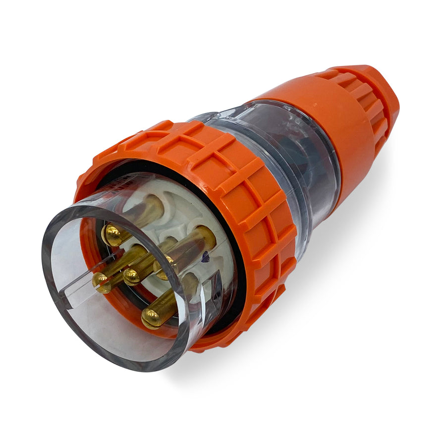 5 Pin 32 Amp IP66 Weatherproof Male Straight Plug 3 phase three phase ...