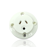 Plug Base Surface Socket Flush or Panel Mount With Round Earth Outlet 240v 3 Pin
