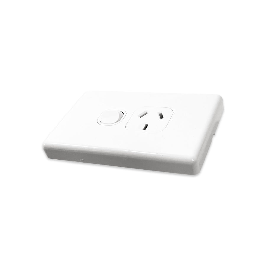 Single Power Point SGPO Electrical White single gpo power outlet – EDA ...