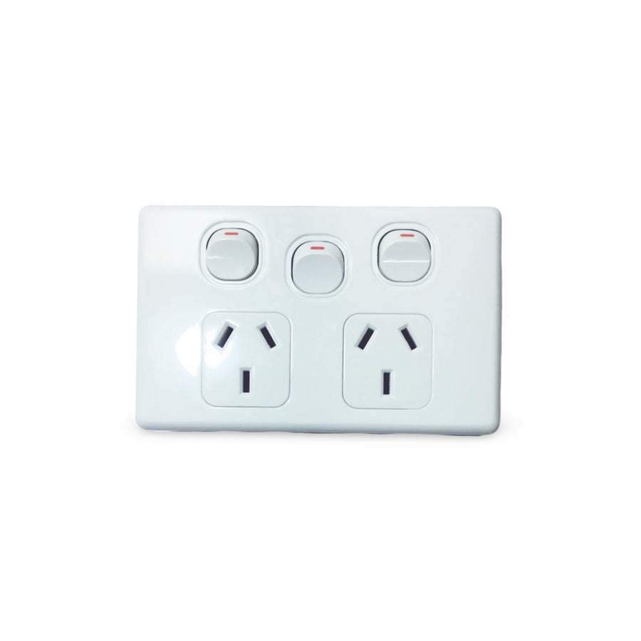 ELECTRICAL SOCKET SWITCH POWER POINT OUTLET PLATE GANG 240V GPO SINGLE ...