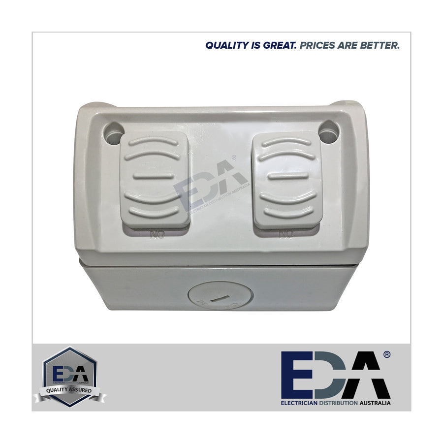 15A Water Proof Weatherproof Double Power Point GPO 15 Amp Socket DGPO ...