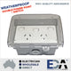 Weatherproof Double Power Point + Switch & Water Enclosure Lock Clear ...