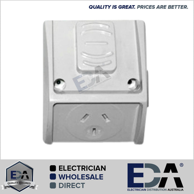 Weatherproof Power Point Outlet Socket Waterproof Outdoor External GPO ...