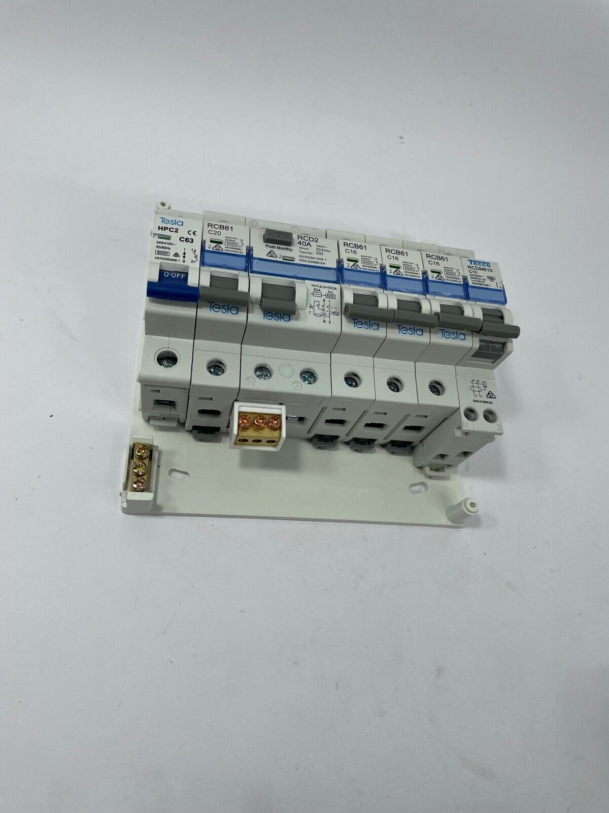 Switchboard Loaded 8 Pole Complete RCD Neutral Extnder 3x 16 1x 20 1x1 ...